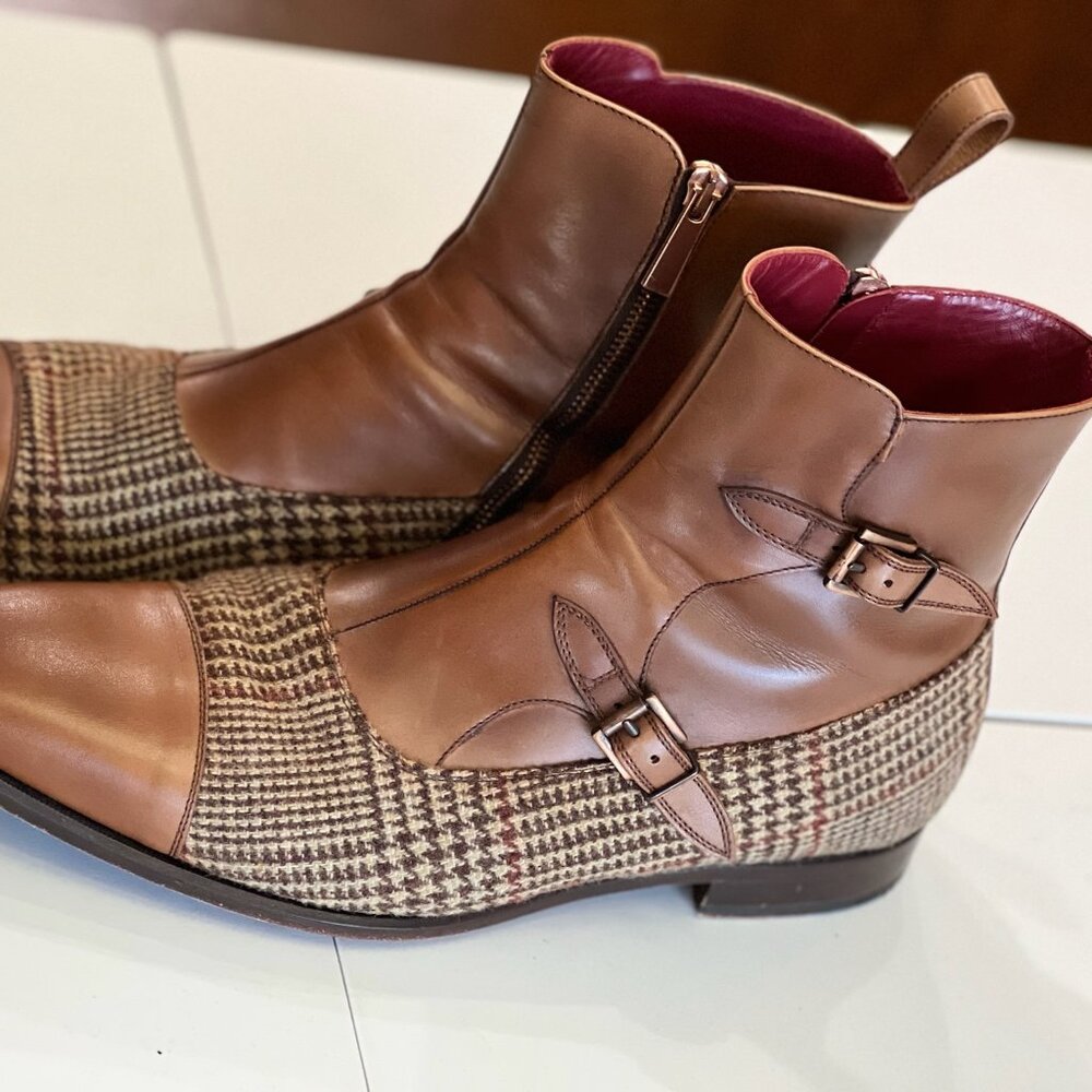 Dapper Lane Leather & Wool Boot